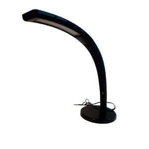 Mid century modern Abstract  Cobra Lamp - Black lucite 25" long LED bulb